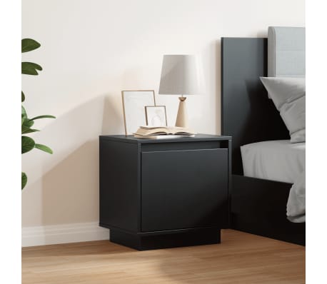 vidaXL Nattbord 40x30x40 heltre furu svart