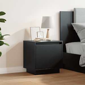 vidaXL Nattbord 40x30x40 heltre furu svart