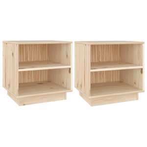 Noční stolky 2 ks 40 x 34 x 40 cm masivní borové dřevo - obrázek 2