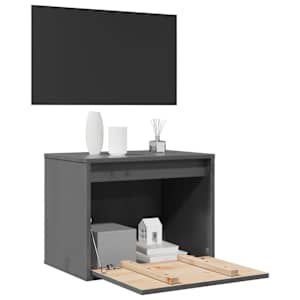 vidaXL Wall Cabinet Grey 45x30x35 cm Solid Pinewood