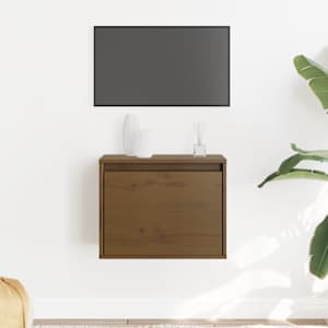 Stranska omarica medeno rjava 45x30x35 cm trdna borovina