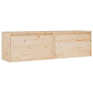 Nástěnné skříňky 2 ks 60 x 30 x 35 cm masivní borové dřevo - obrázek 2
