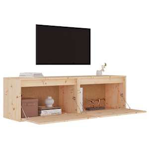 Nástěnné skříňky 2 ks 60 x 30 x 35 cm masivní borové dřevo - obrázek 4