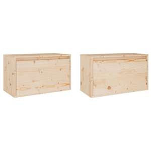 Nástěnné skříňky 2 ks 60 x 30 x 35 cm masivní borové dřevo - obrázek 5