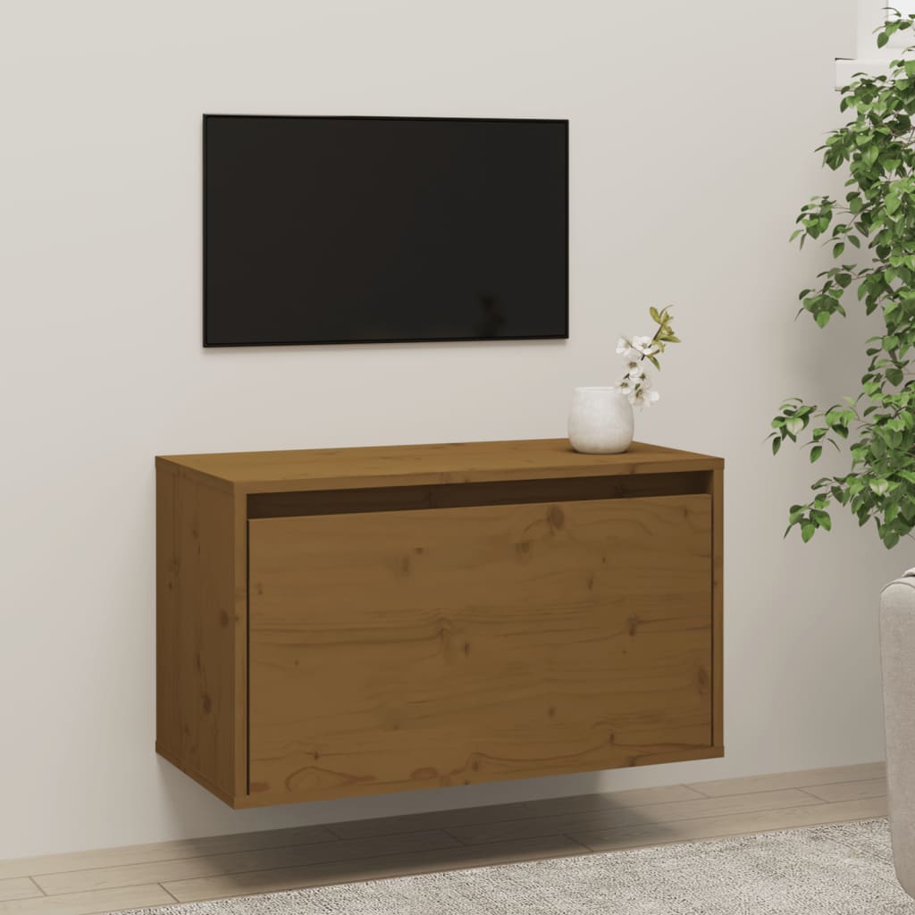 vidaXL Dulap de perete, maro miere, 60x30x35 cm, lemn masiv de pin