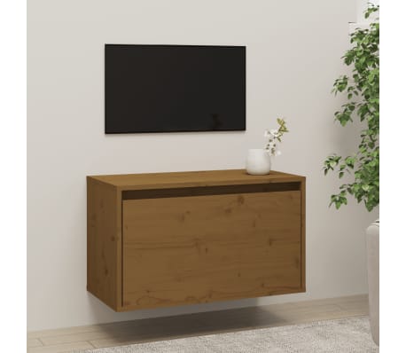 vidaXL Armoire murale Marron miel 60x30x35 cm Bois de pin massif