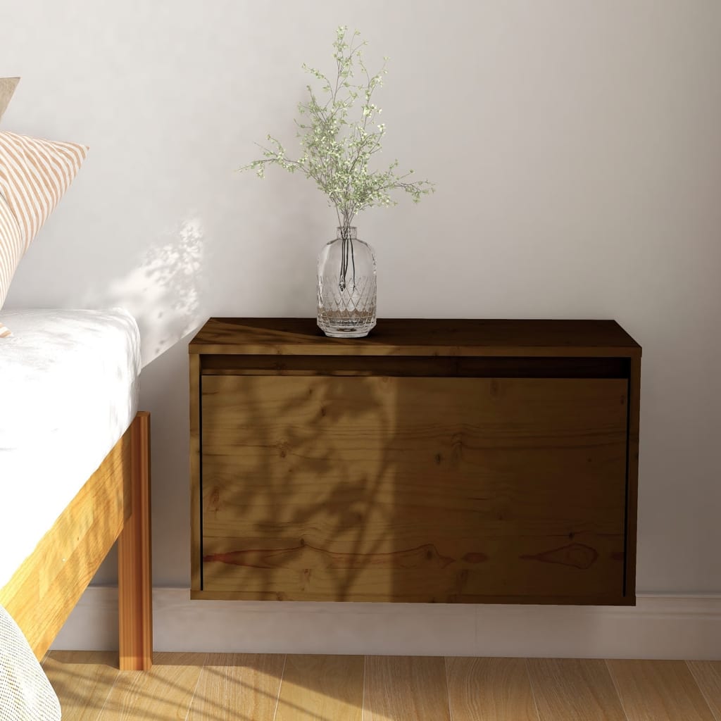 vida XL Wandschrank Honigbraun 60x 30x 35 cm Massivholz Kiefer