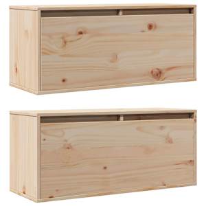 Nástěnné skříňky 2 ks 80 x 30 x 35 cm masivní borové dřevo - obrázek 3