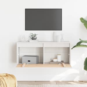 vidaXL Armoire murale Blanc 80x30x35 cm Bois de pin massif