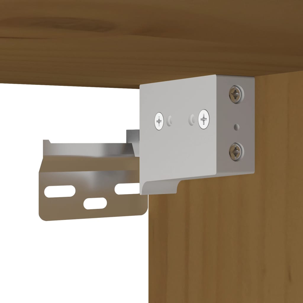 2 db mézbarna tömör fenyőfa faliszekrény 80 x 30 x 35 cm