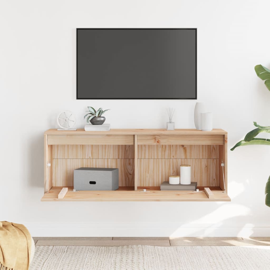 

vidaXL Wandkast 100x30x35 cm massief grenenhout