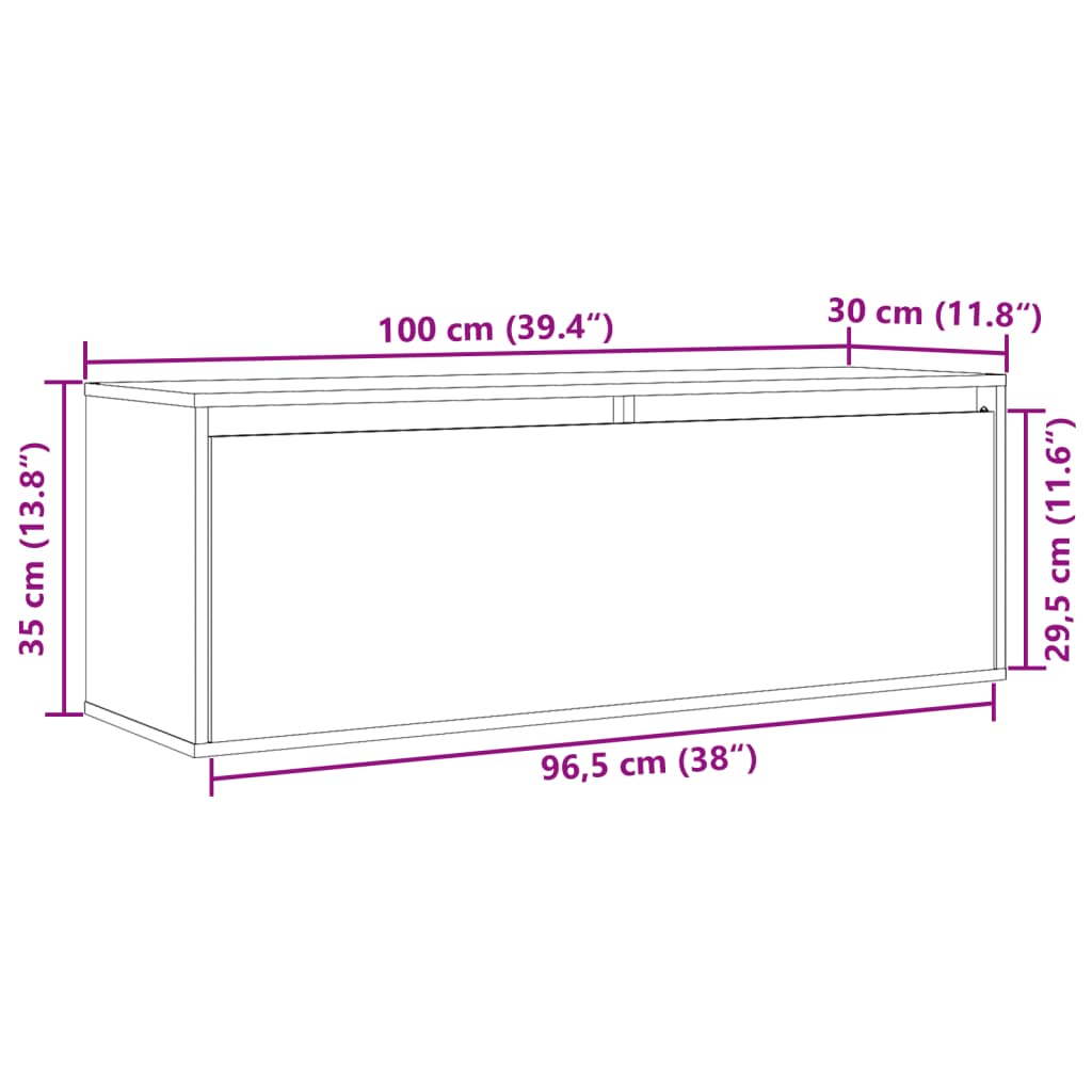 1/2x Solid Wood Pine Wall Cabinet Shelf Storage Organiser Multi Colours vidaXL - Picture 9 of 30