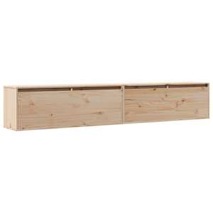 Nástěnné skříňky 2 ks 100 x 30 x 35 cm masivní borové dřevo - obrázek 2