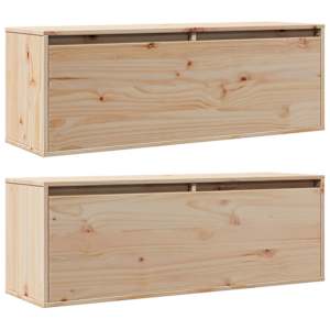Nástěnné skříňky 2 ks 100 x 30 x 35 cm masivní borové dřevo - obrázek 3
