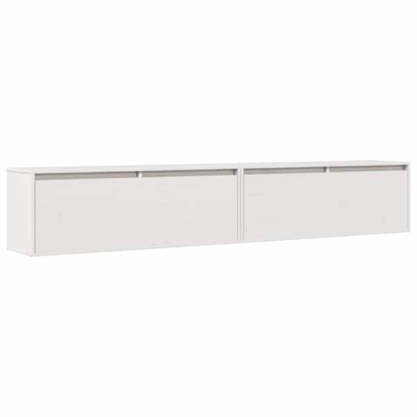 vidaXL seinakapid, 2 tk, valge, 100x30x35 cm, m&auml;nnipuit