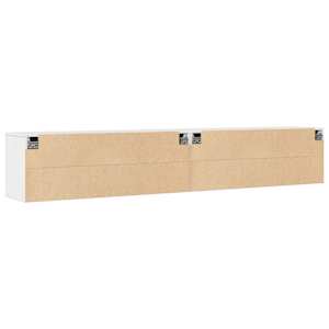 Nástěnné skříňky 2 ks bílé 100x30x35 cm masivní borové dřevo - obrázek 8