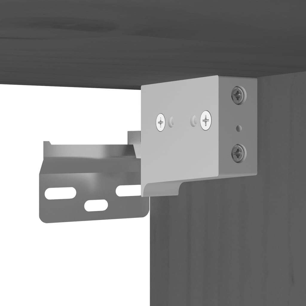 2 darab szürke tömör fenyőfa faliszekrény 100 x 30 x 35 cm