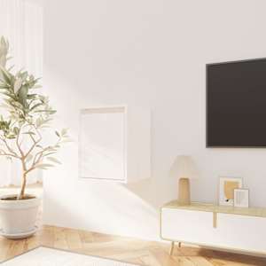 Stenska omarica bela 30x30x40 cm trdna borovina