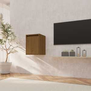 vidaXL Wandschrank Honigbraun 30x30x40 cm Massivholz Kiefer