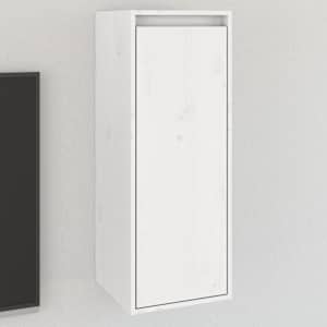 Nástěnná skříňka bílá 30 x 30 x 80 cm masivní borové dřevo - obrázek 1