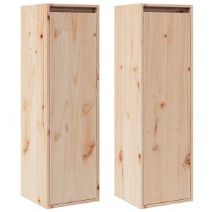 Nástěnné skříňky 2 ks 30 x 30 x 100 cm masivní borové dřevo - obrázek 2