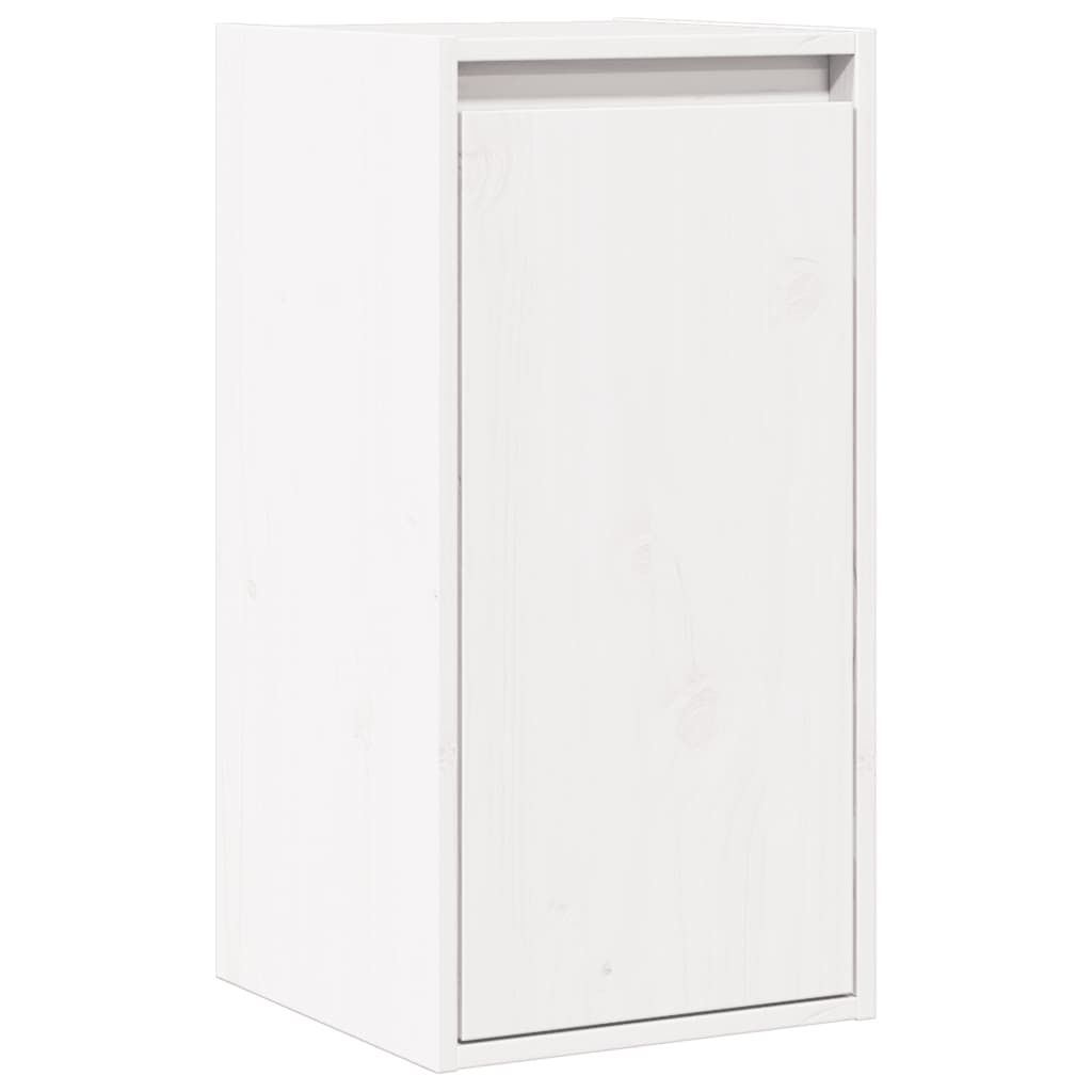 vidaXL Wandschrank Weiß 30x30x100 cm Massivholz Kiefer