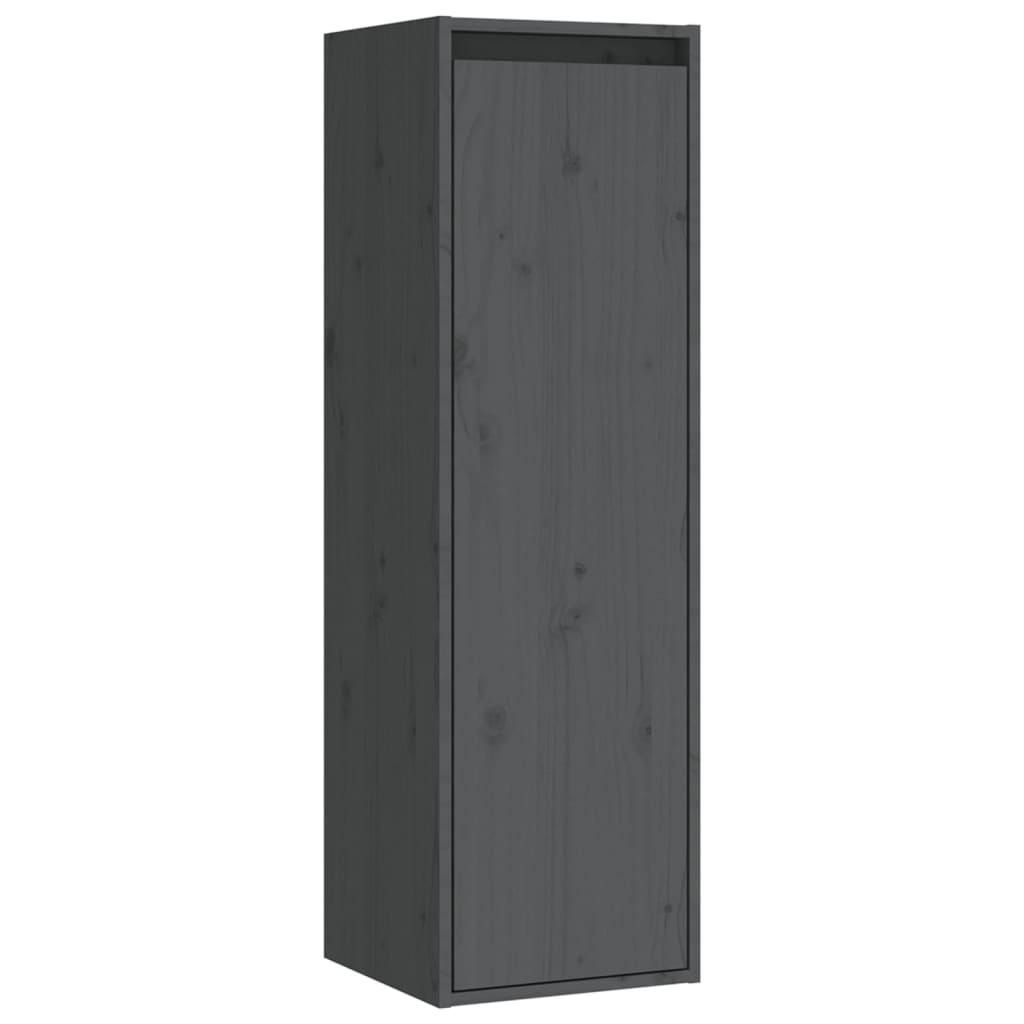 Стенен шкаф, сив, 30x30x100 см, бор масив