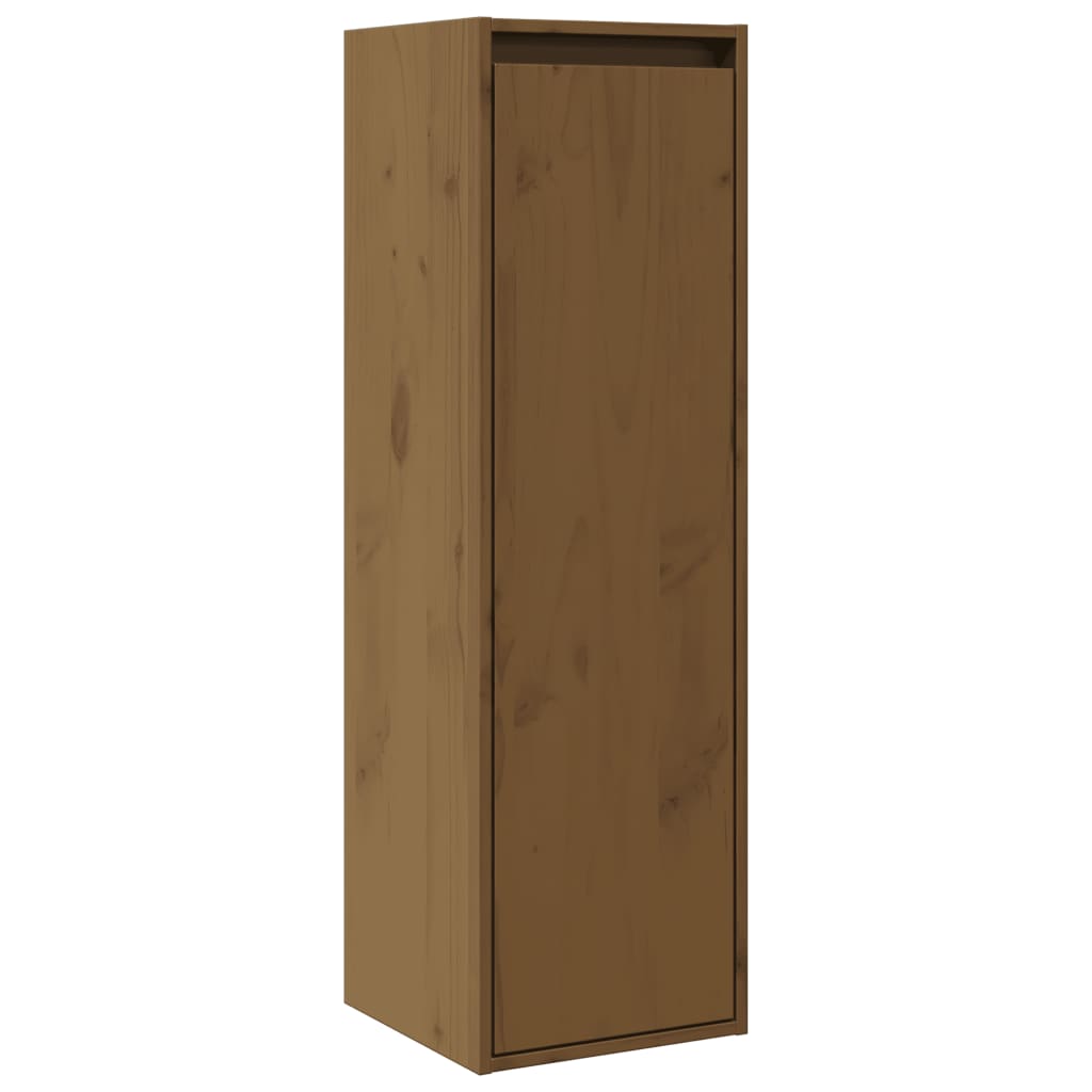 vidaXL Wandschrank Honigbraun 30x30x100 cm Massivholz Kiefer