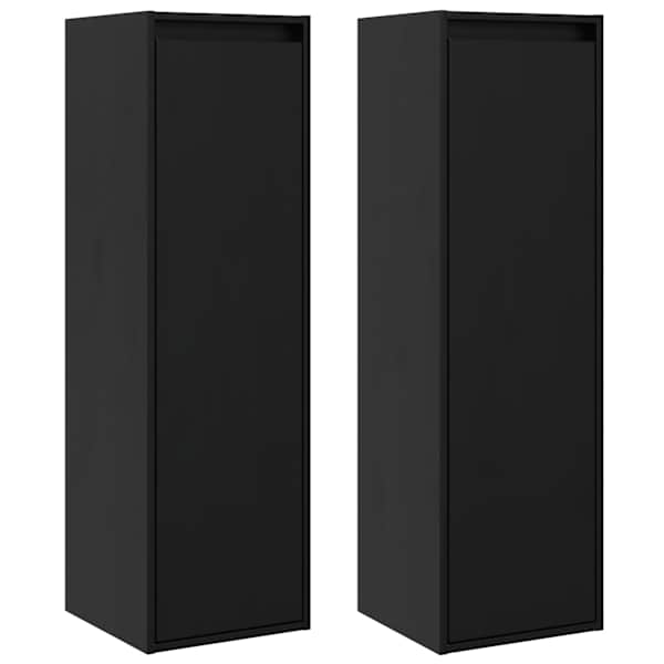 vidaXL seinakapid 2 tk, must, 30x30x100 cm, m&auml;nnipuit