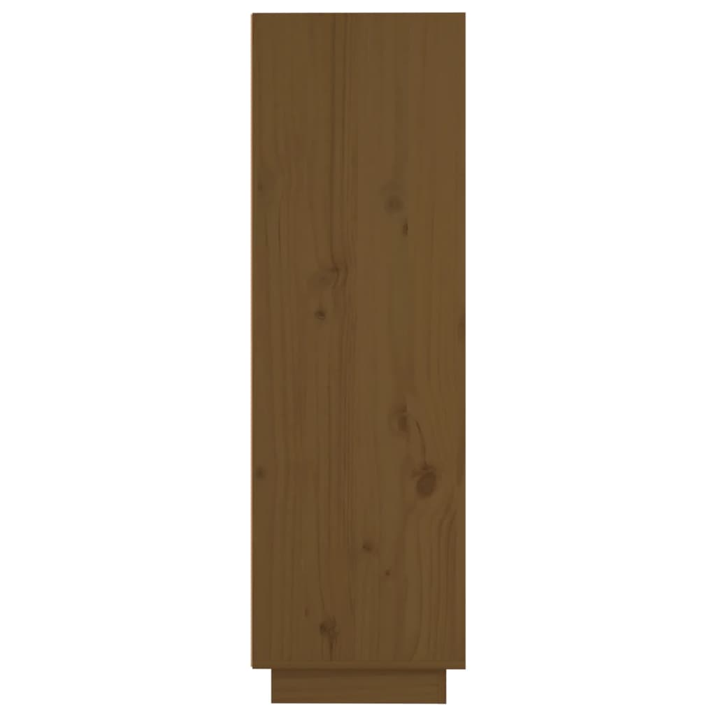 Komoda medově hnědá 37 x 34 x 110 cm masivní borové dřevo