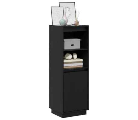 vidaXL Buffet haut Noir 37x34x110 cm Bois massif de pin