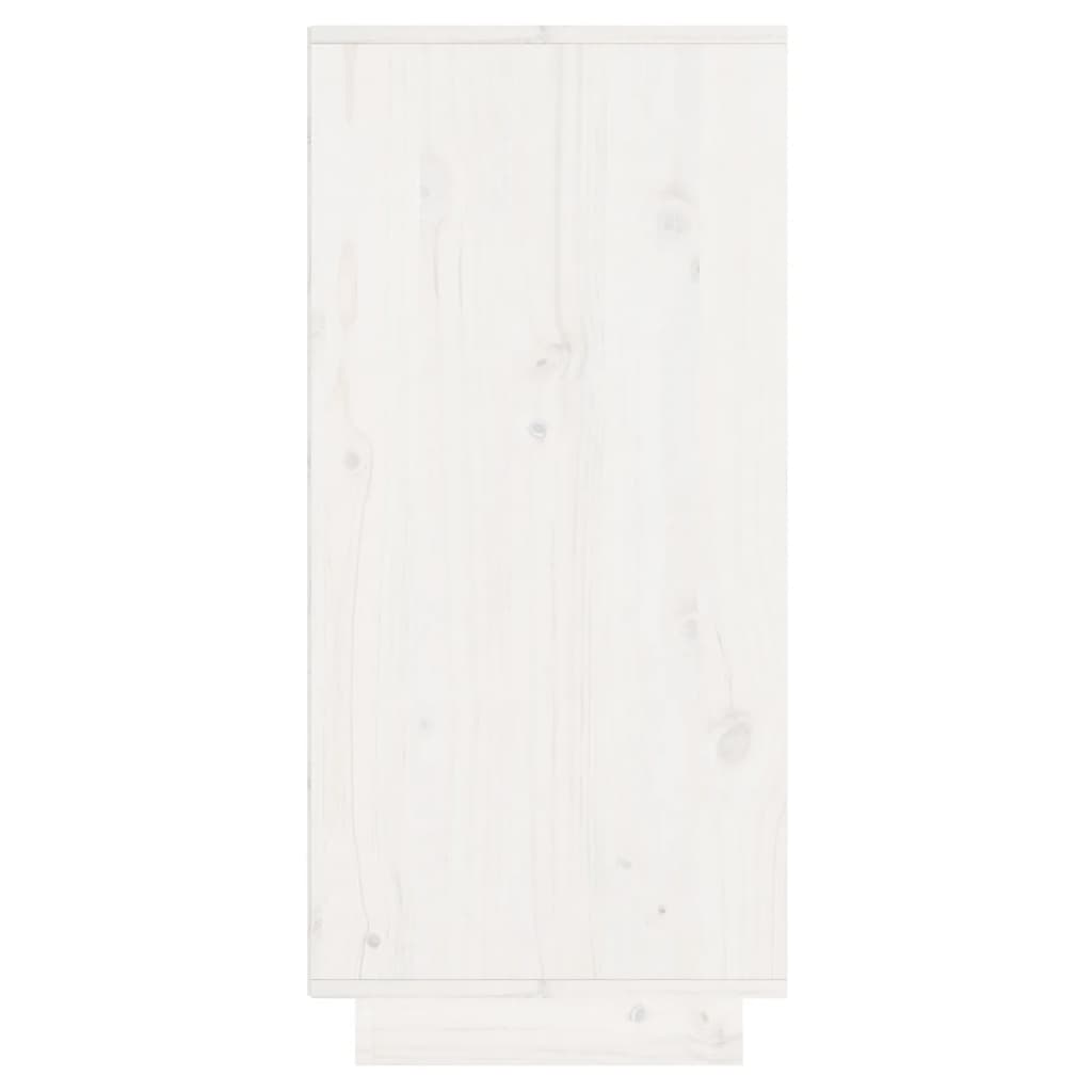 Příborník bílý 60 x 34 x 75 cm masivní borové dřevo