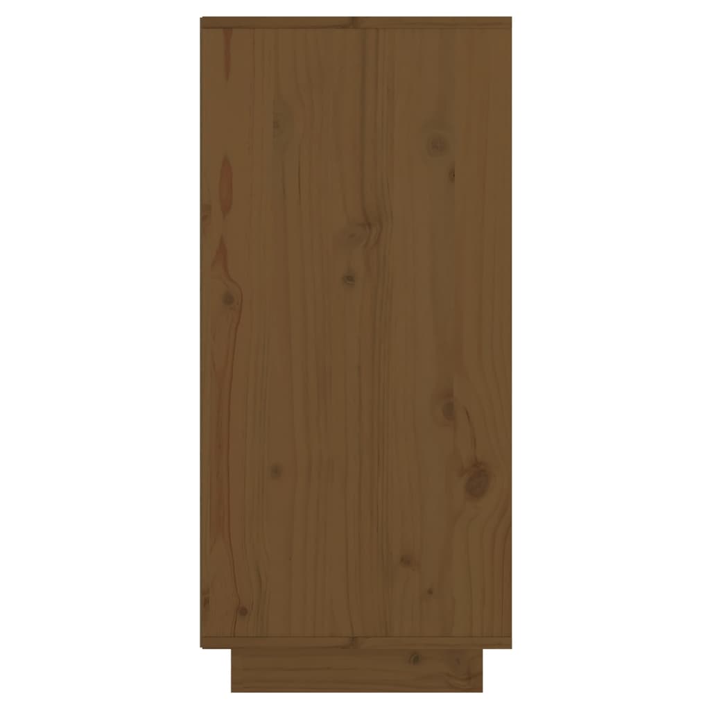 Příborník medově hnědý 60 x 34 x 75 cm masivní borové dřevo