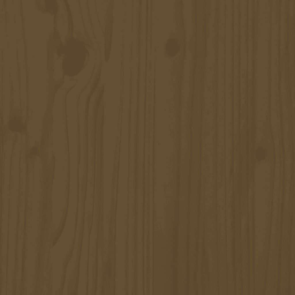 Příborník medově hnědý 60 x 34 x 75 cm masivní borové dřevo