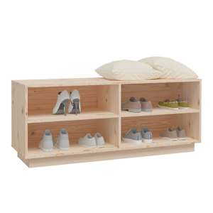 Botník 110 x 34 x 45 cm masivní borové dřevo - obrázek 4