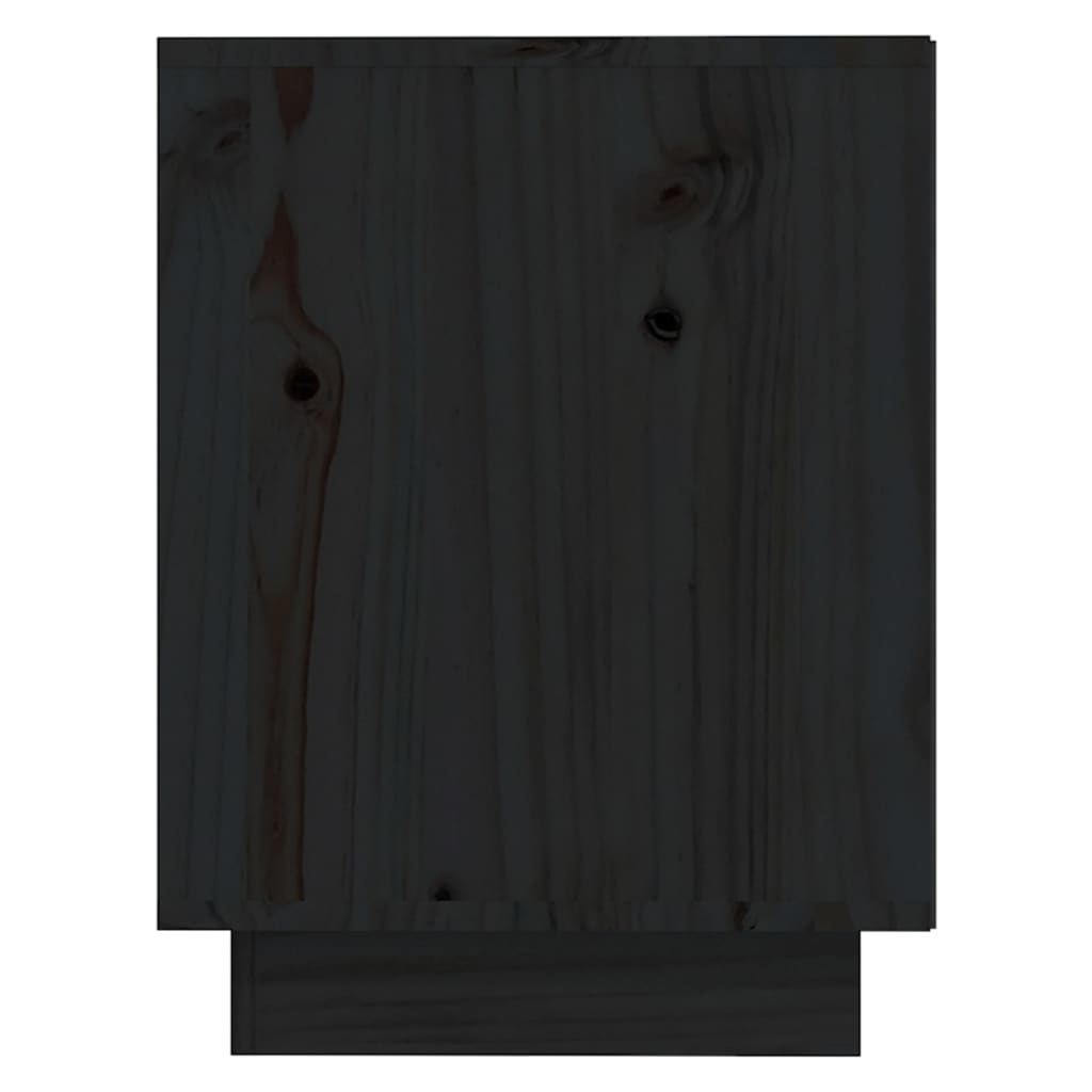 Szafka na buty, czarna, 110x34x45 cm, lite drewno sosnowe