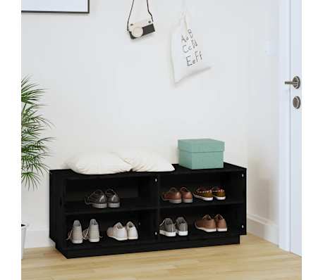 vidaXL kingakapp, must, 110 x 34 x 45 cm, t&auml;ism&auml;nnipuit