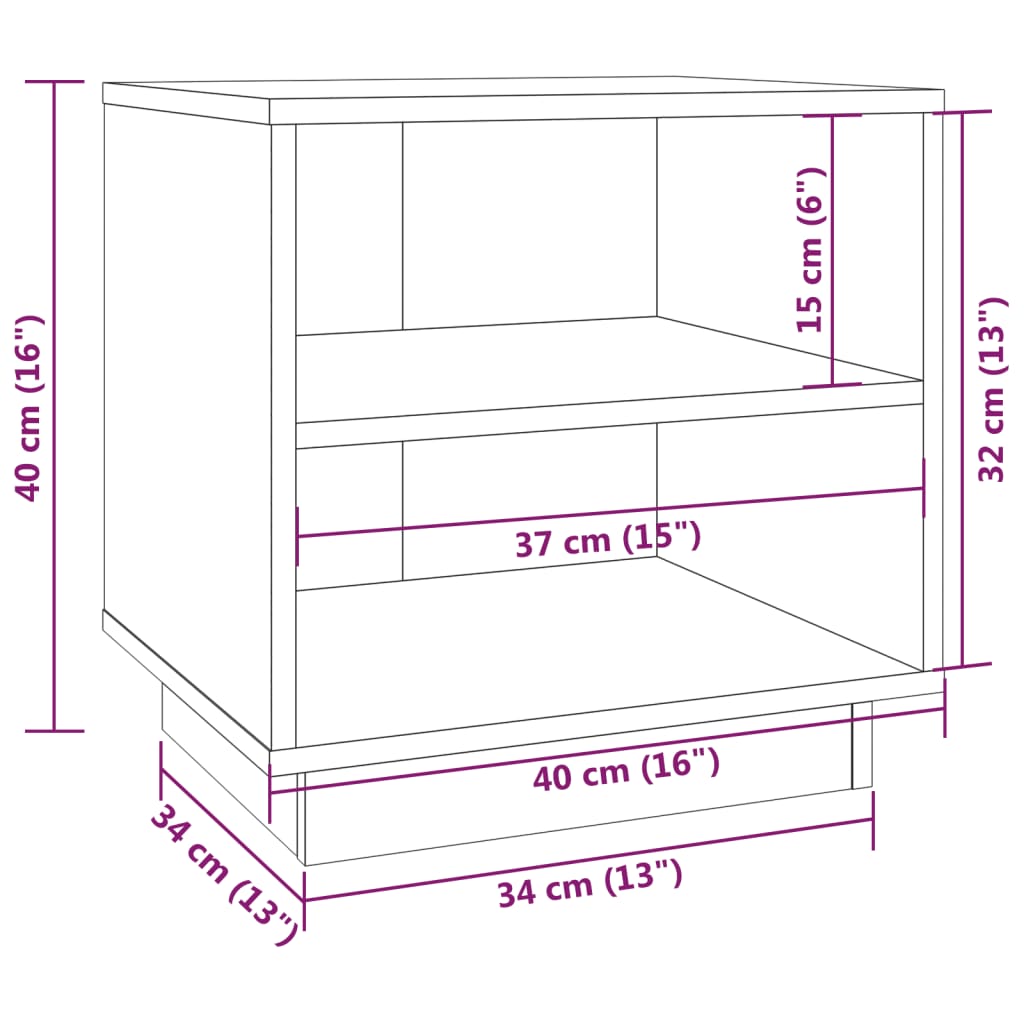 Set noptiere vidaXL, 2 buc., gri, 40x34x40 cm, lemn masiv de pin, 8.45 kg 2 8720286841563 g en hd 7