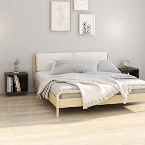 Nočna omarica 2 kosa siva 40x30x40 cm trdna borovina