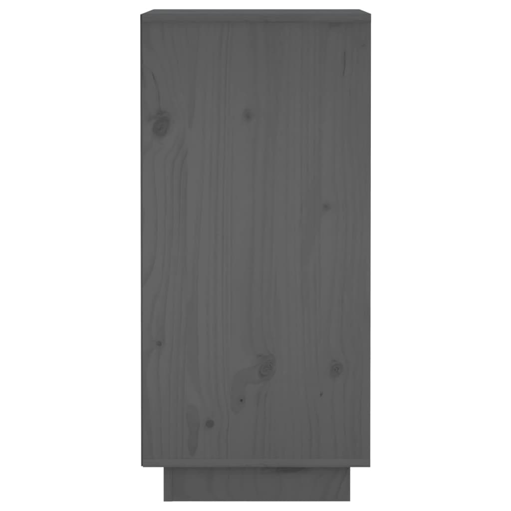 Příborník šedý 31,5 x 34 x 75 cm masivní borové dřevo