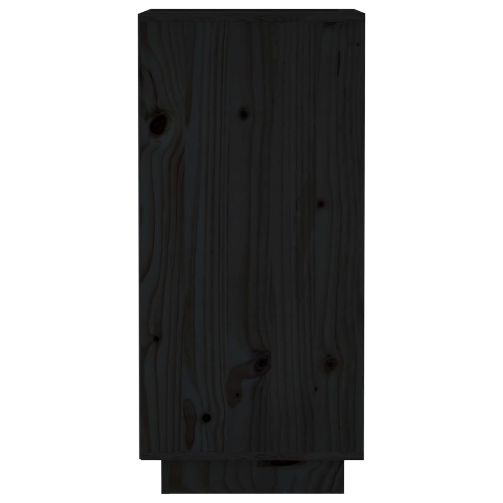 Příborník černý 31,5 x 34 x 75 cm masivní borové dřevo