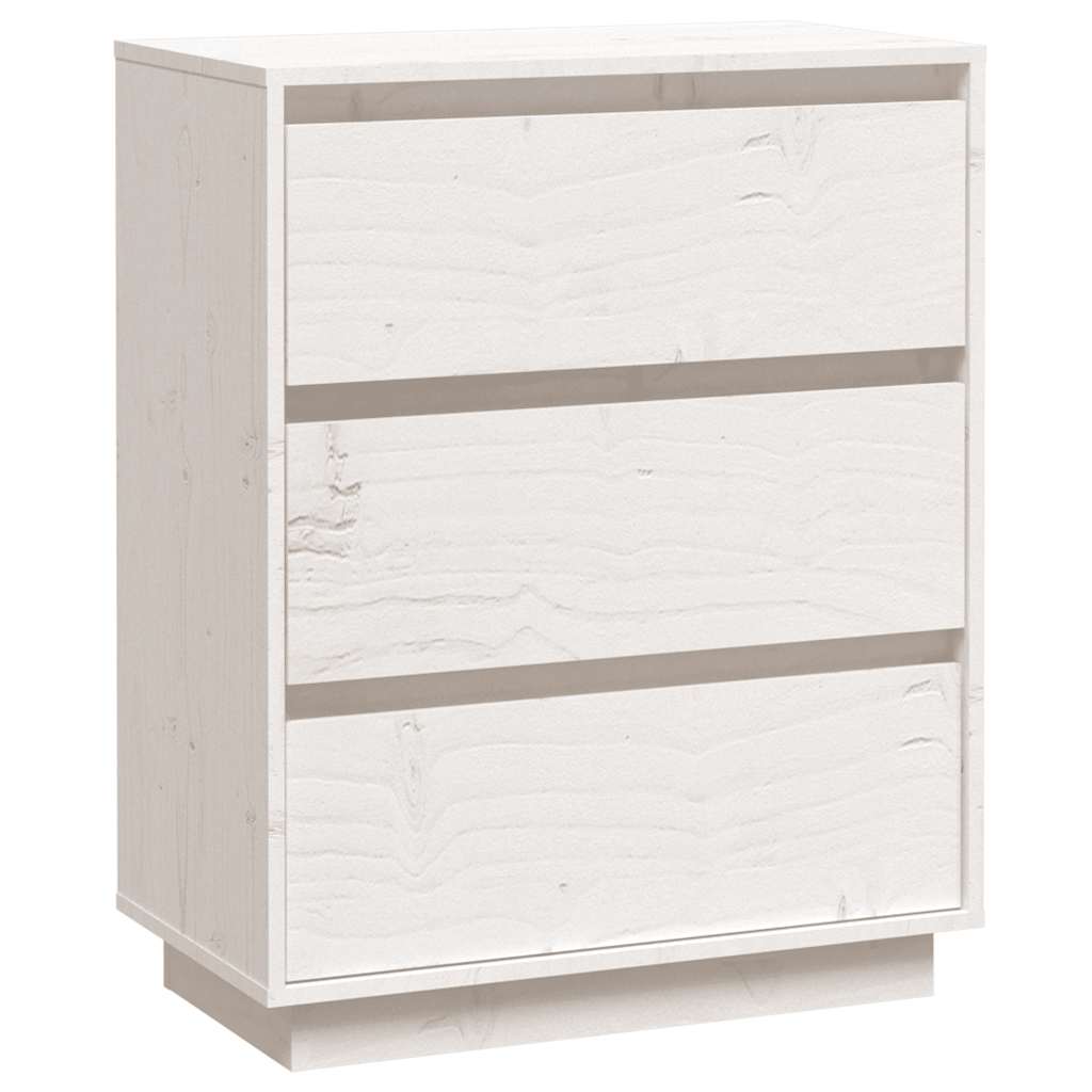 vidaXL Příborník bílý 60 x 34 x 75 cm masivní borové dřevo