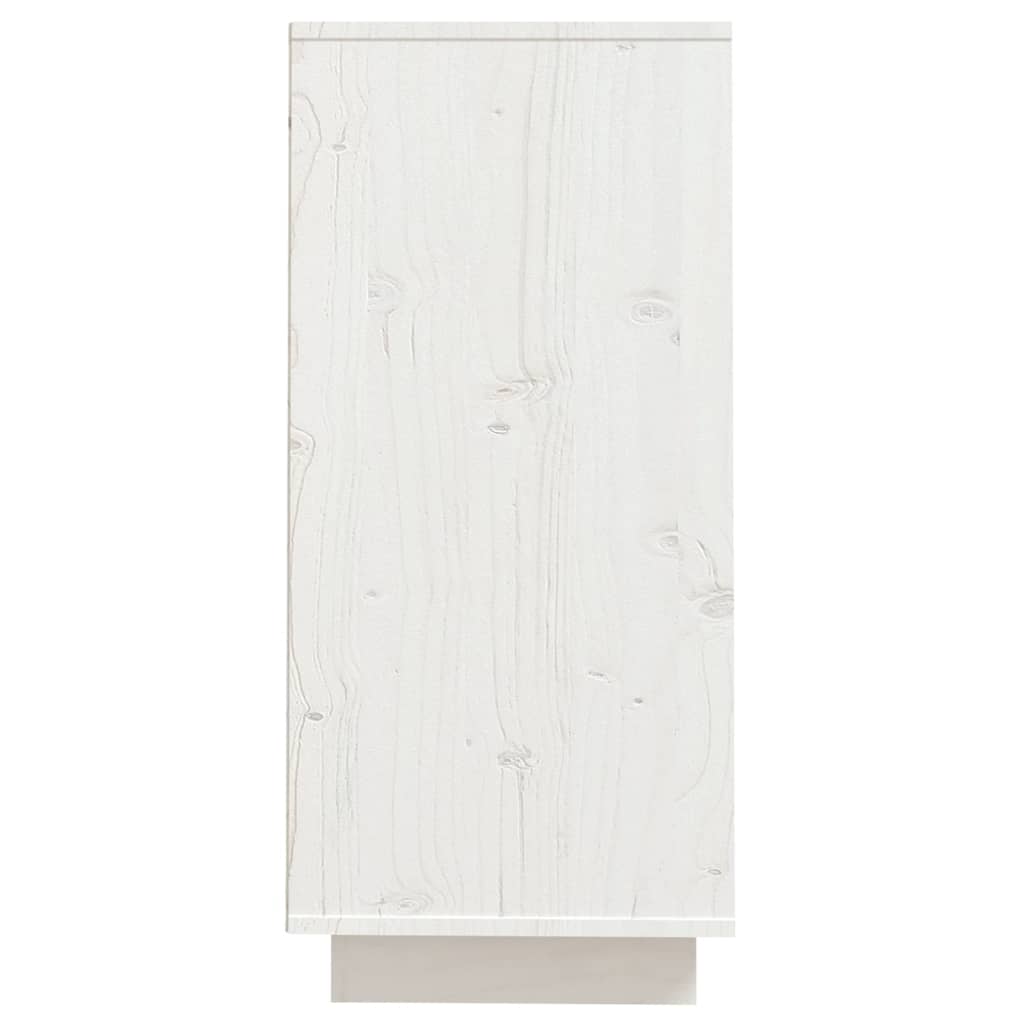Příborník bílý 60 x 34 x 75 cm masivní borové dřevo