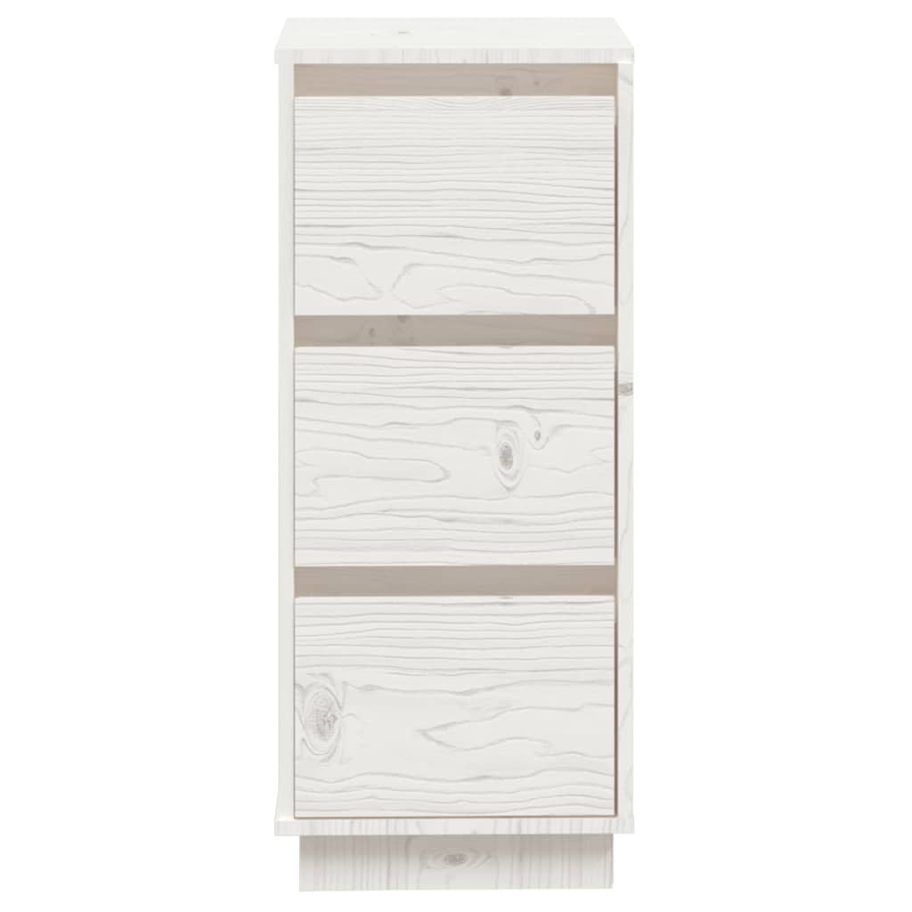 Příborník bílý 32 x 34 x 75 cm masivní borové dřevo