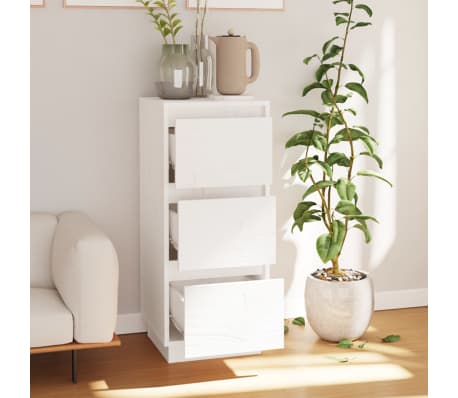 vidaXL Sideboard White 32x34x75 cm Solid Wood Pine