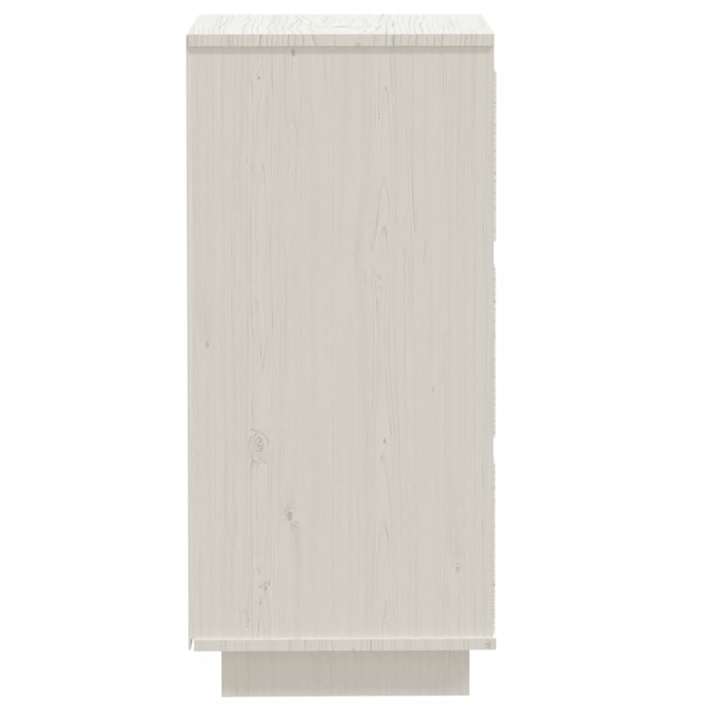 2 db fehér tömör fenyőfa tálalószekrény 32 x 34 x 75 cm