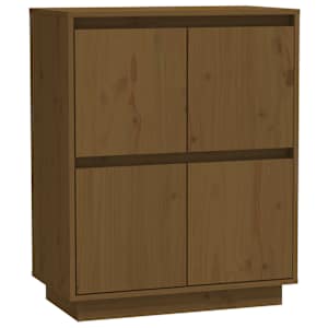 Příborník medově hnědý 60 x 34 x 75 cm masivní borové dřevo - obrázek 2