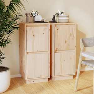 Komoda 2 kosa 31,5x34x75 cm trdna borovina