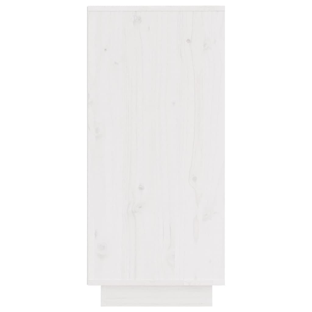 Příborník bílý 31,5 x 34 x 75 cm masivní borové dřevo