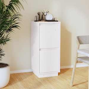 Komoda bela 31,5x34x75 cm trdna borovina
